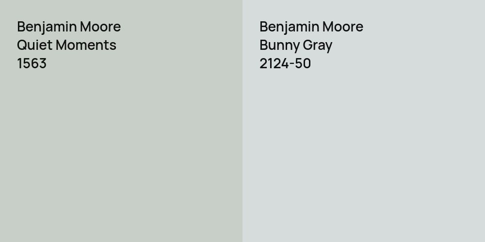 Benjamin Moore Quiet Moments vs. Benjamin Moore Bunny Gray