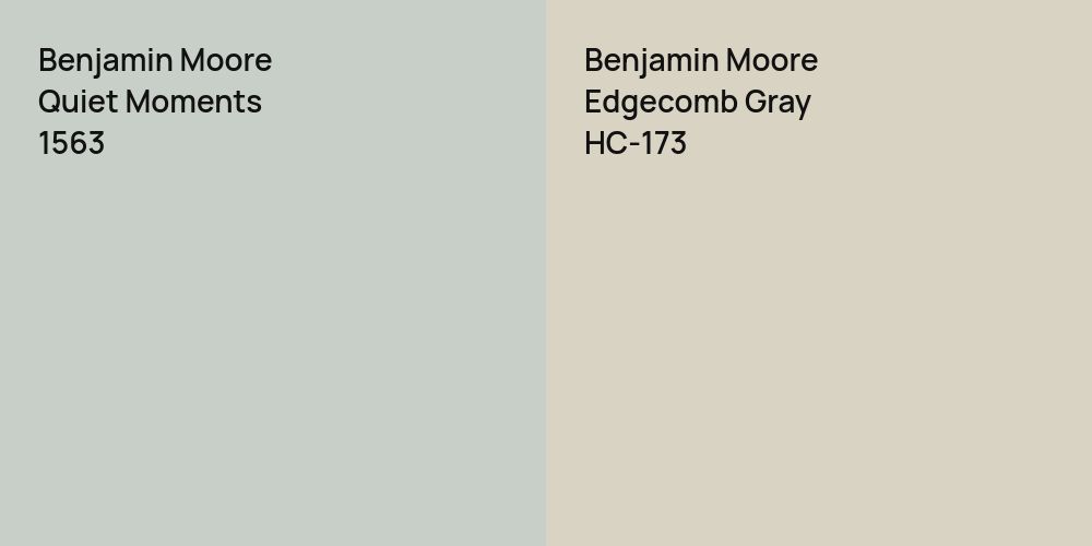 Benjamin Moore Quiet Moments vs. Benjamin Moore Edgecomb Gray