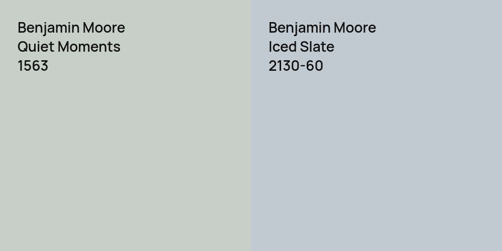 Benjamin Moore Quiet Moments vs. Benjamin Moore Iced Slate