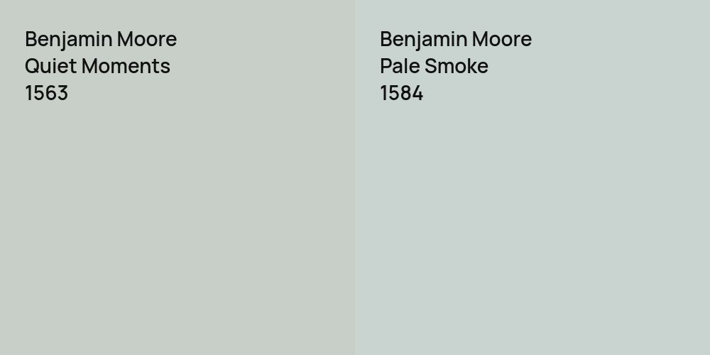 Benjamin Moore Quiet Moments vs. Benjamin Moore Pale Smoke