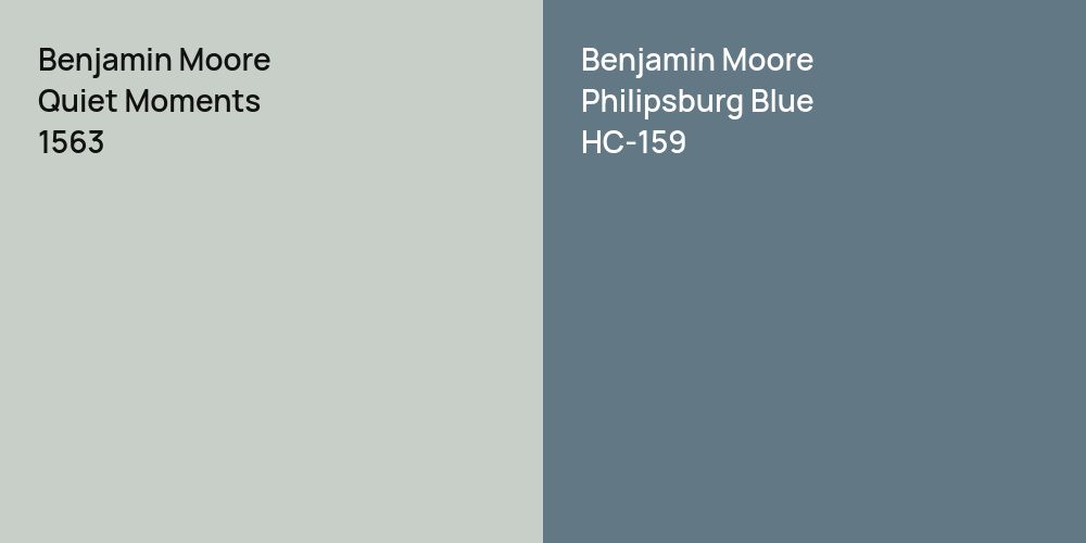 Benjamin Moore Quiet Moments vs. Benjamin Moore Philipsburg Blue