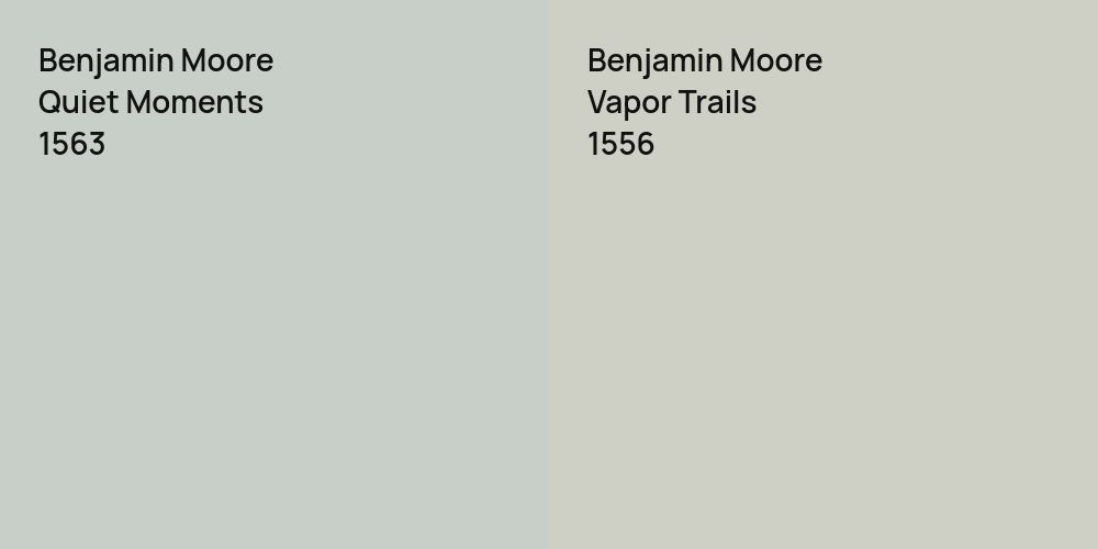 Benjamin Moore Quiet Moments vs. Benjamin Moore Vapor Trails