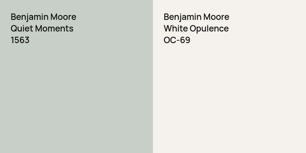 Benjamin Moore Quiet Moments vs. Benjamin Moore White Opulence