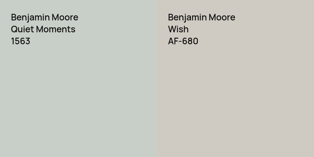 Benjamin Moore Quiet Moments vs. Benjamin Moore Wish