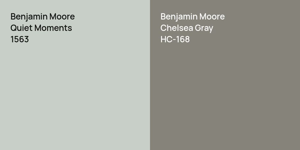 Benjamin Moore Quiet Moments vs. Benjamin Moore Chelsea Gray