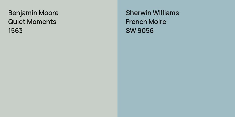 Benjamin Moore Quiet Moments vs. Sherwin Williams French Moire