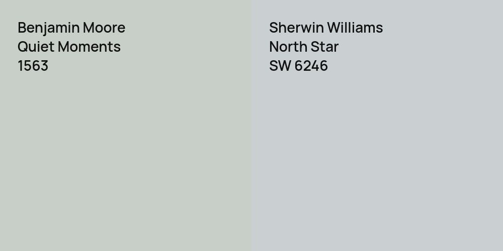 Benjamin Moore Quiet Moments vs. Sherwin Williams North Star