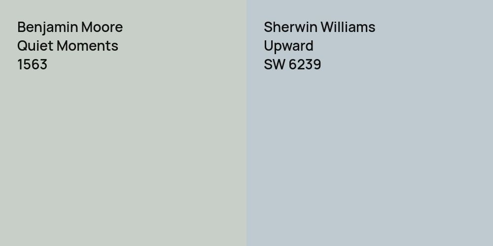 Benjamin Moore Quiet Moments vs. Sherwin Williams Upward