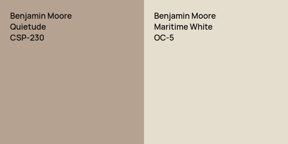 Benjamin Moore Quietude vs. Benjamin Moore Maritime White