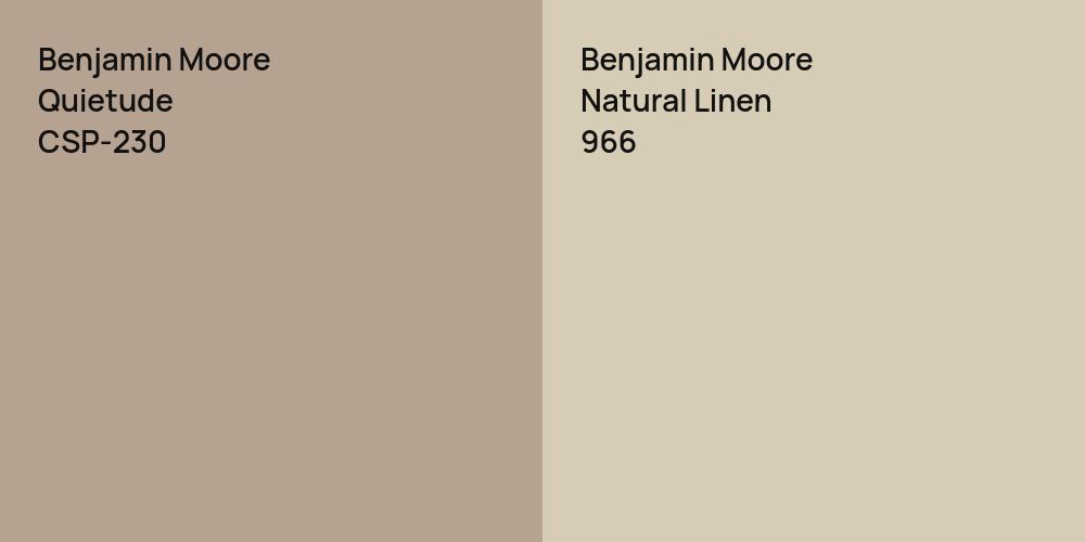 Benjamin Moore Quietude vs. Benjamin Moore Natural Linen