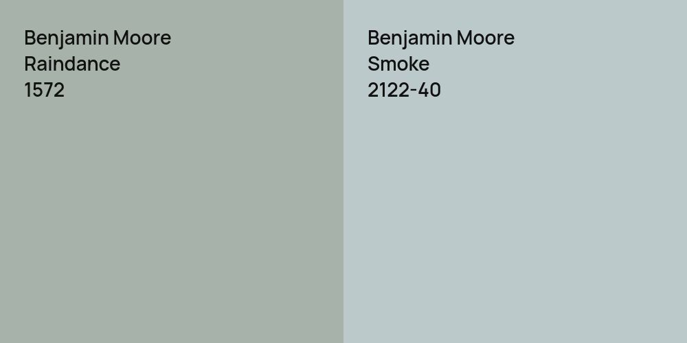 Benjamin Moore Raindance vs. Benjamin Moore Smoke