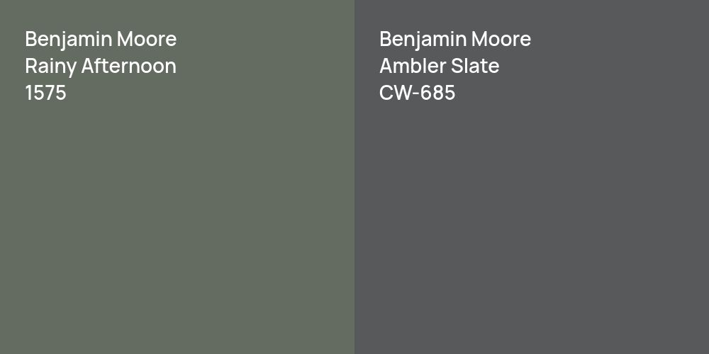 Benjamin Moore Rainy Afternoon vs. Benjamin Moore Ambler Slate