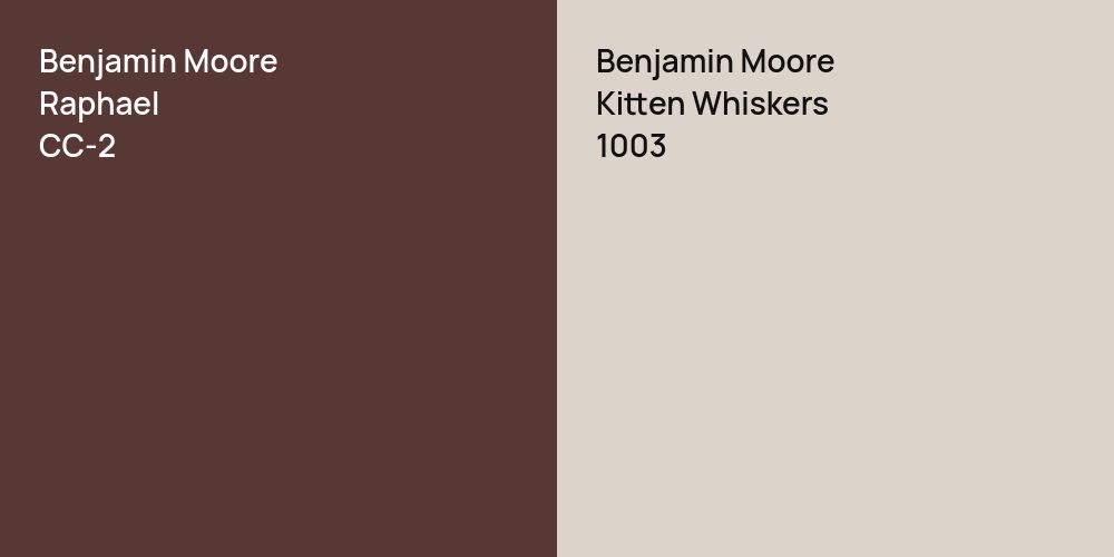 Benjamin Moore Raphael vs. Benjamin Moore Kitten Whiskers