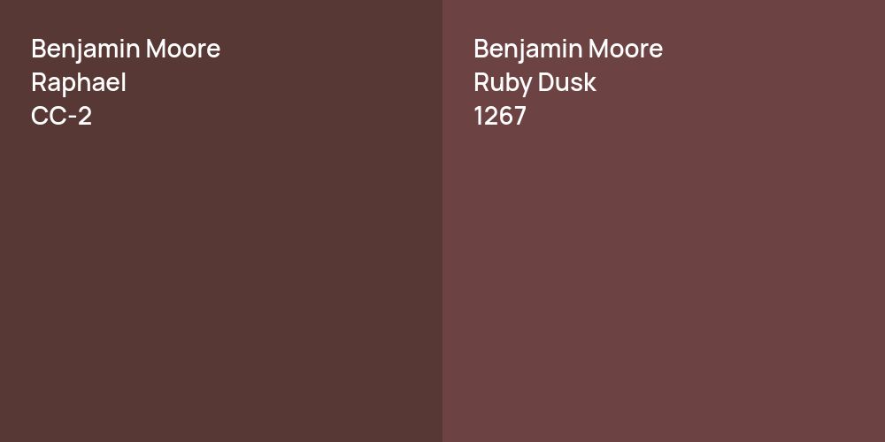 Benjamin Moore Raphael vs. Benjamin Moore Ruby Dusk