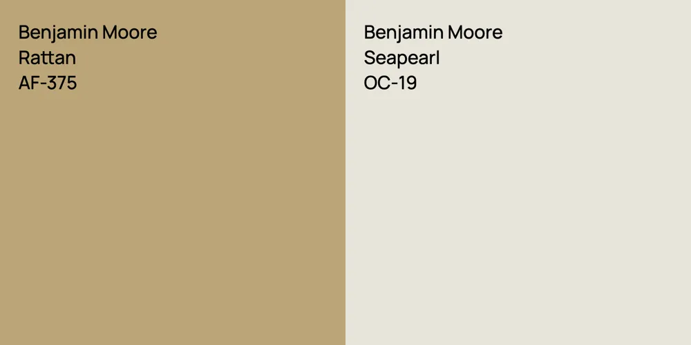 Benjamin Moore Rattan vs. Benjamin Moore Seapearl