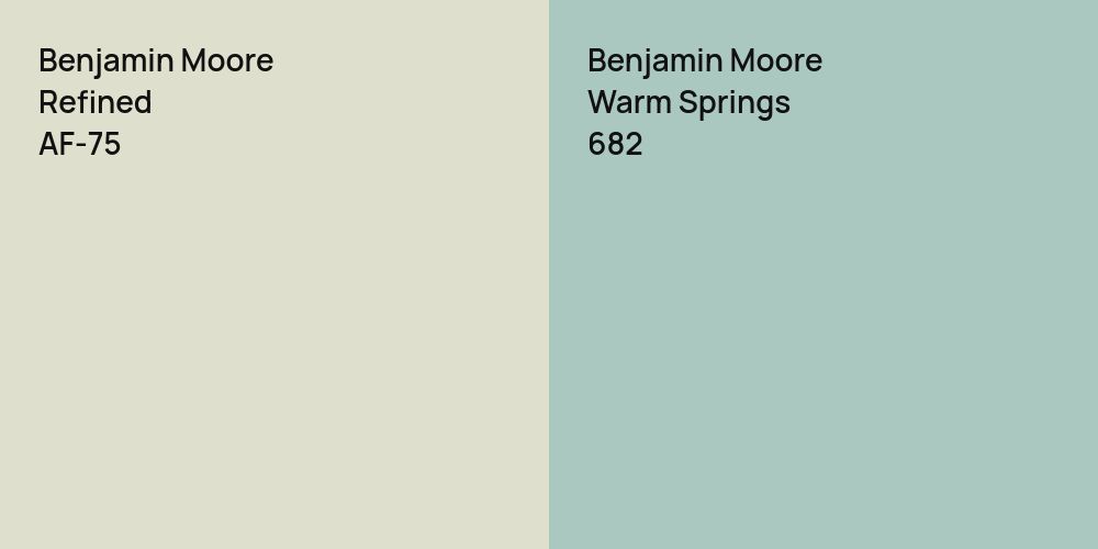 Benjamin Moore Refined vs. Benjamin Moore Warm Springs