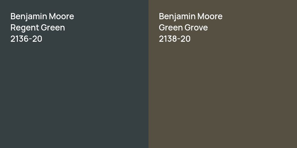 Benjamin Moore Regent Green vs. Benjamin Moore Green Grove