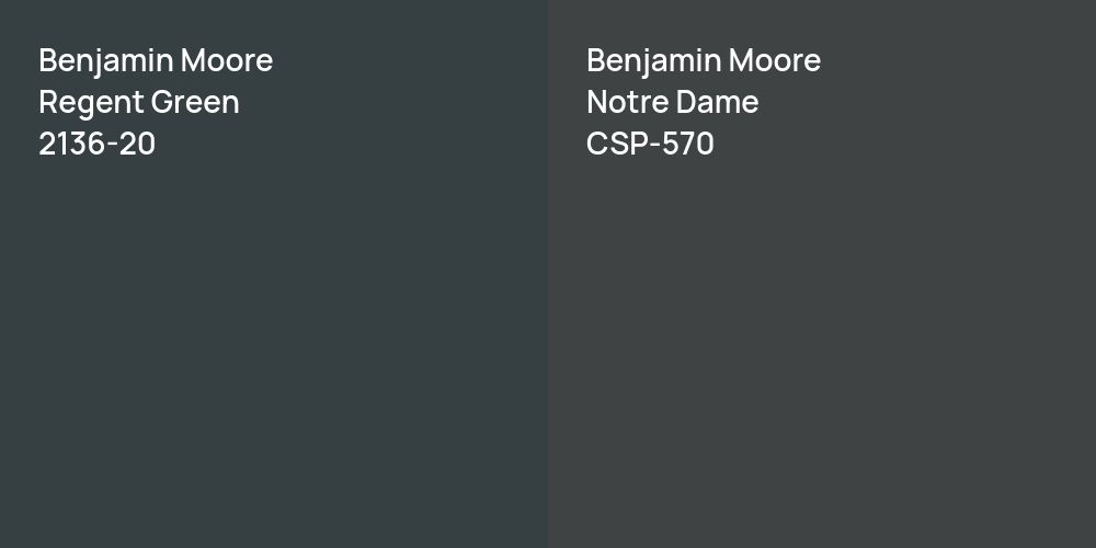 Benjamin Moore Regent Green vs. Benjamin Moore Notre Dame