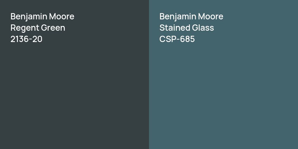 Benjamin Moore Regent Green vs. Benjamin Moore Stained Glass