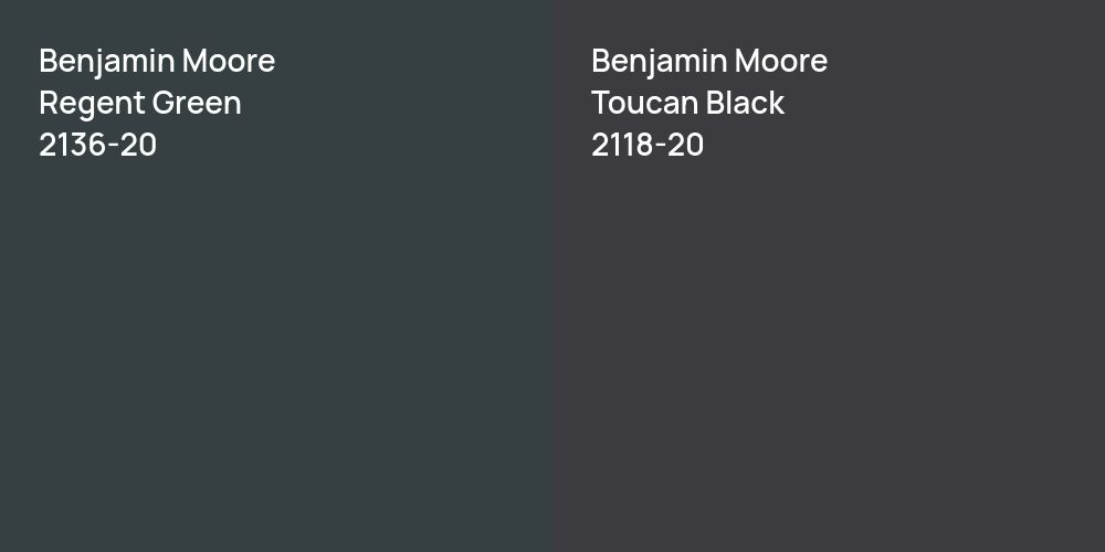 Benjamin Moore Regent Green vs. Benjamin Moore Toucan Black