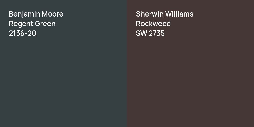 Benjamin Moore Regent Green vs. Sherwin Williams Rockweed