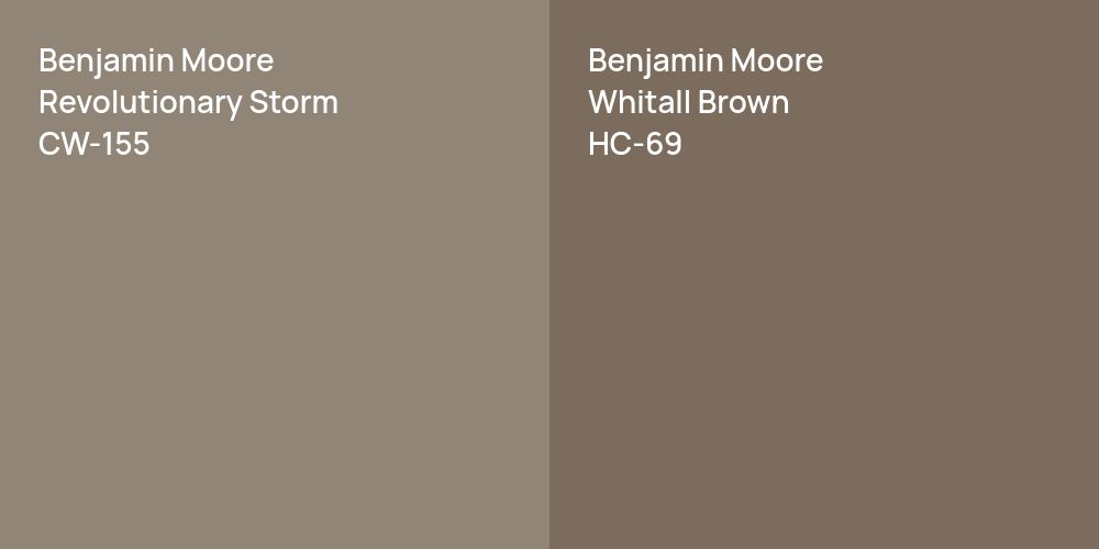 Benjamin Moore Revolutionary Storm vs. Benjamin Moore Whitall Brown