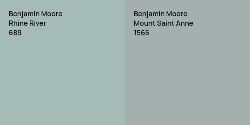 Benjamin Moore Rhine River vs. Benjamin Moore Mount Saint Anne