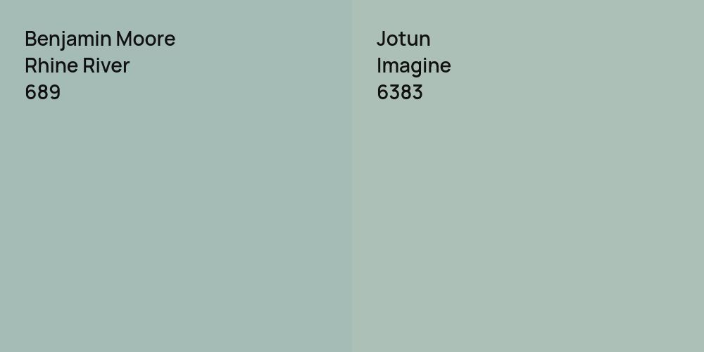 Benjamin Moore Rhine River vs. Jotun Imagine