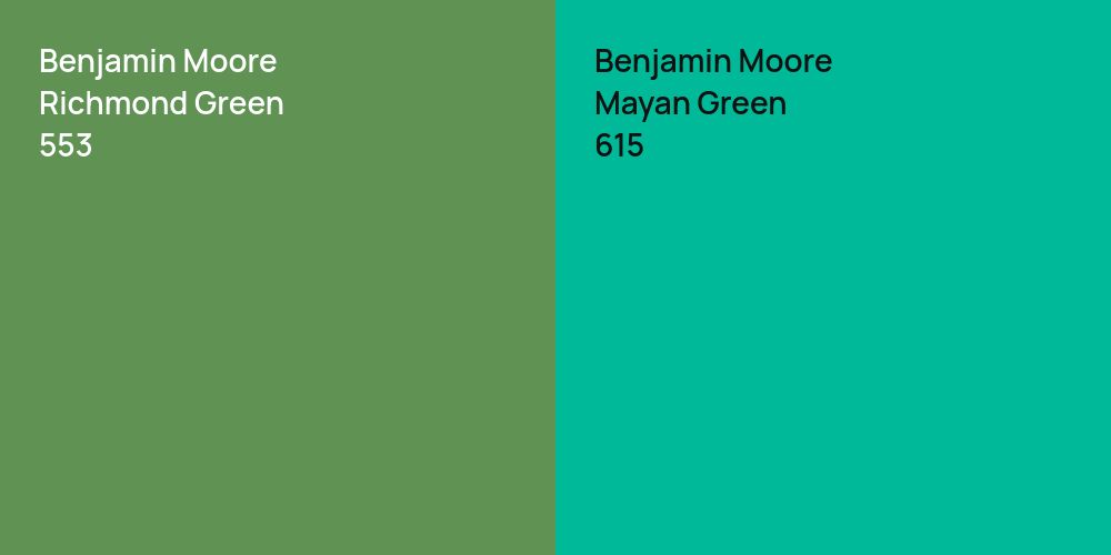 Benjamin Moore Richmond Green vs. Benjamin Moore Mayan Green