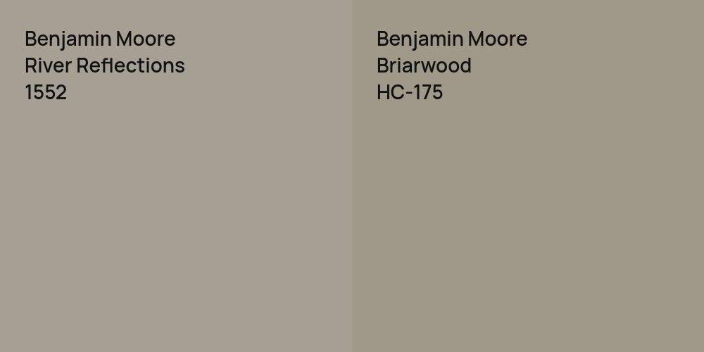 Benjamin Moore River Reflections vs. Benjamin Moore Briarwood