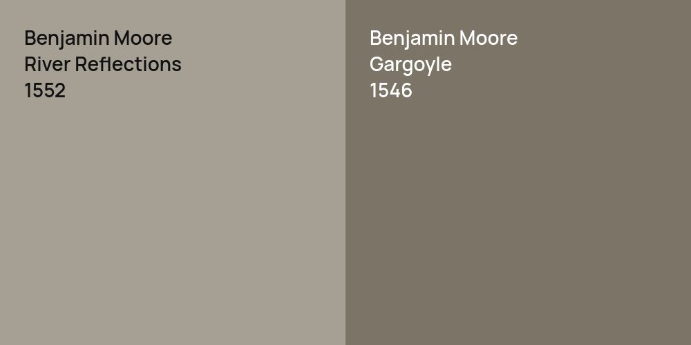 Benjamin Moore River Reflections vs. Benjamin Moore Gargoyle