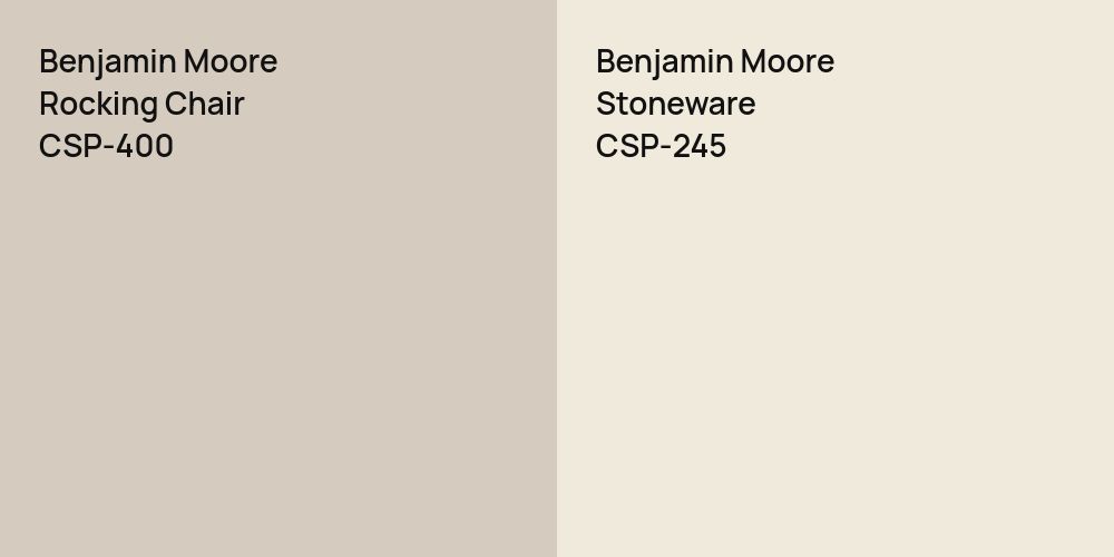 Benjamin Moore Rocking Chair vs. Benjamin Moore Stoneware comparison