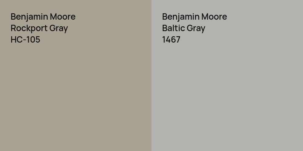 Benjamin Moore Rockport Gray vs. Benjamin Moore Baltic Gray