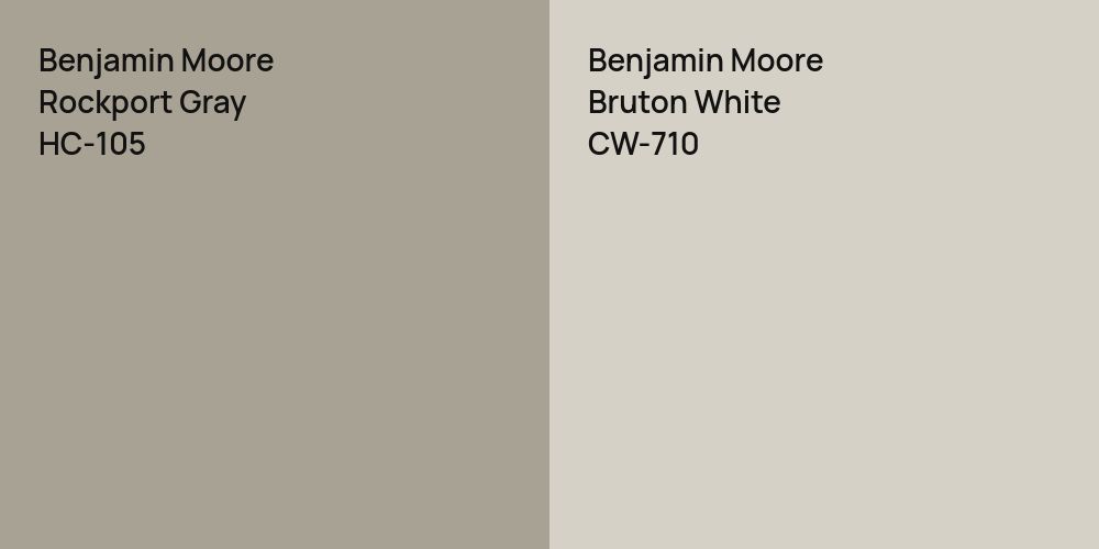 Benjamin Moore Rockport Gray vs. Benjamin Moore Bruton White