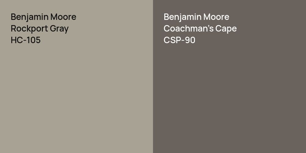 Benjamin Moore Rockport Gray vs. Benjamin Moore Coachman's Cape