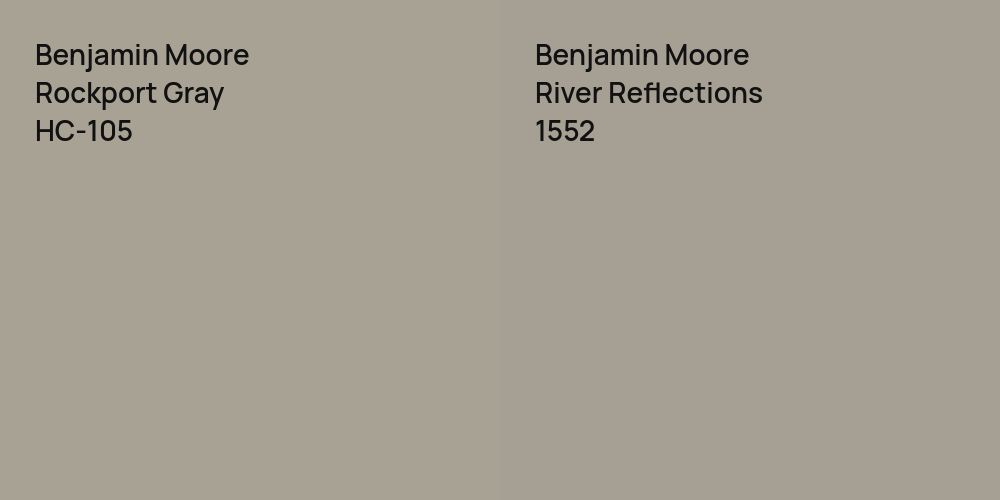 Benjamin Moore Rockport Gray vs. Benjamin Moore River Reflections