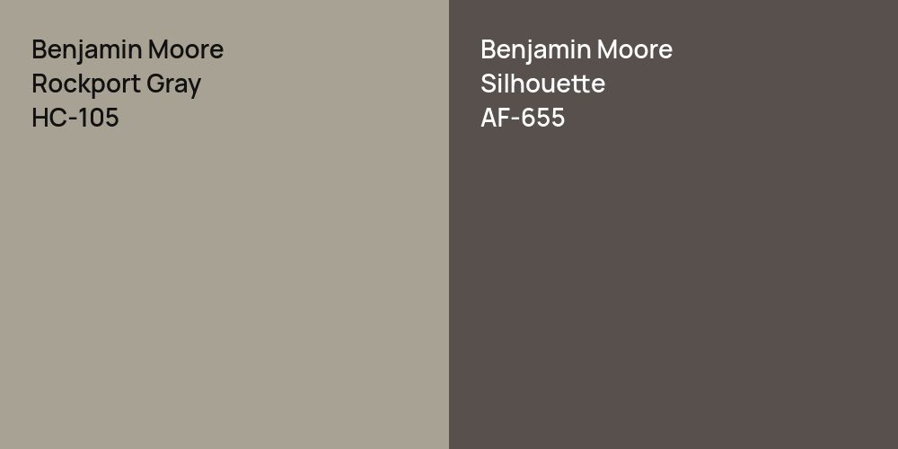 Benjamin Moore Rockport Gray vs. Benjamin Moore Silhouette