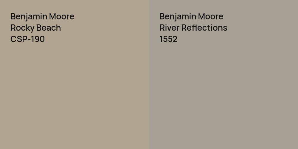 Benjamin Moore Rocky Beach vs. Benjamin Moore River Reflections