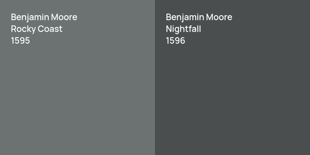 Benjamin Moore Rocky Coast vs. Benjamin Moore Nightfall