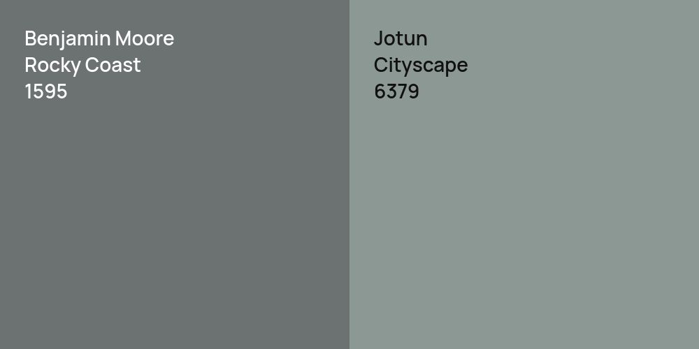 Benjamin Moore Rocky Coast vs. Jotun Cityscape