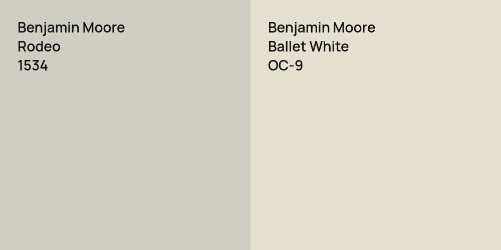 Benjamin Moore Rodeo vs. Benjamin Moore Ballet White