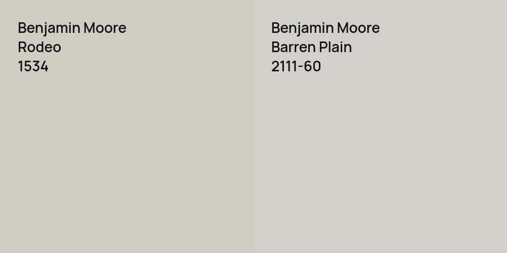 Benjamin Moore Rodeo vs. Benjamin Moore Barren Plain