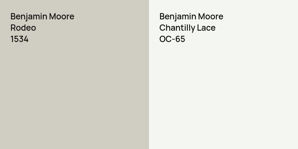 Benjamin Moore Rodeo vs. Benjamin Moore Chantilly Lace