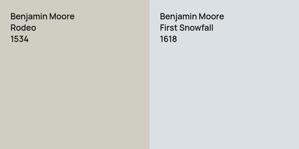 Benjamin Moore Rodeo vs. Benjamin Moore First Snowfall