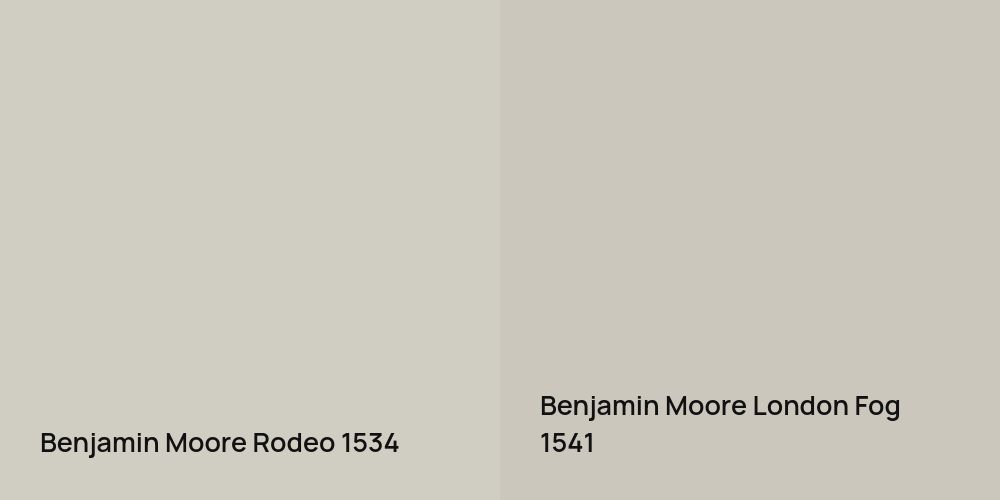 Benjamin Moore Rodeo vs. Benjamin Moore London Fog