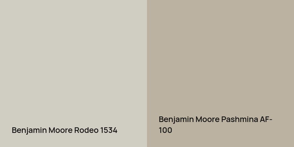 Benjamin Moore Rodeo vs. Benjamin Moore Pashmina