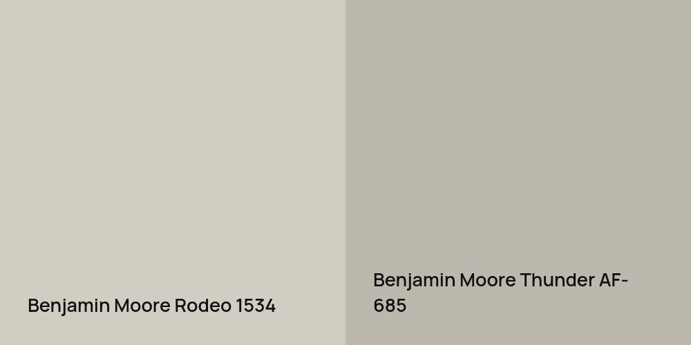 Benjamin Moore Rodeo vs. Benjamin Moore Thunder