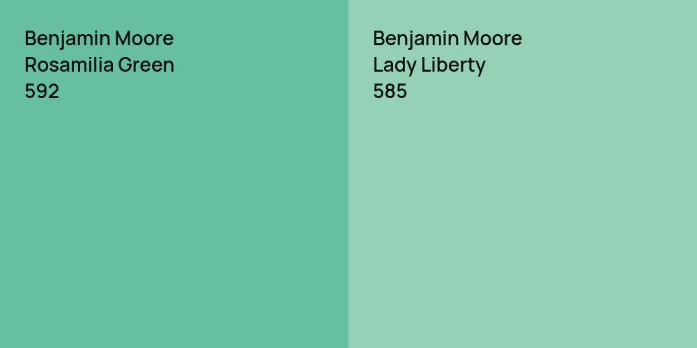 Benjamin Moore Rosamilia Green vs. Benjamin Moore Lady Liberty