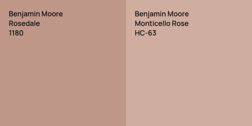 Benjamin Moore Rosedale vs. Benjamin Moore Monticello Rose