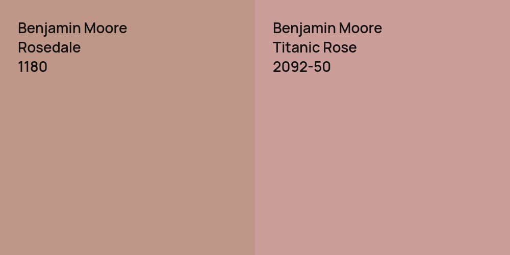 Benjamin Moore Rosedale vs. Benjamin Moore Titanic Rose